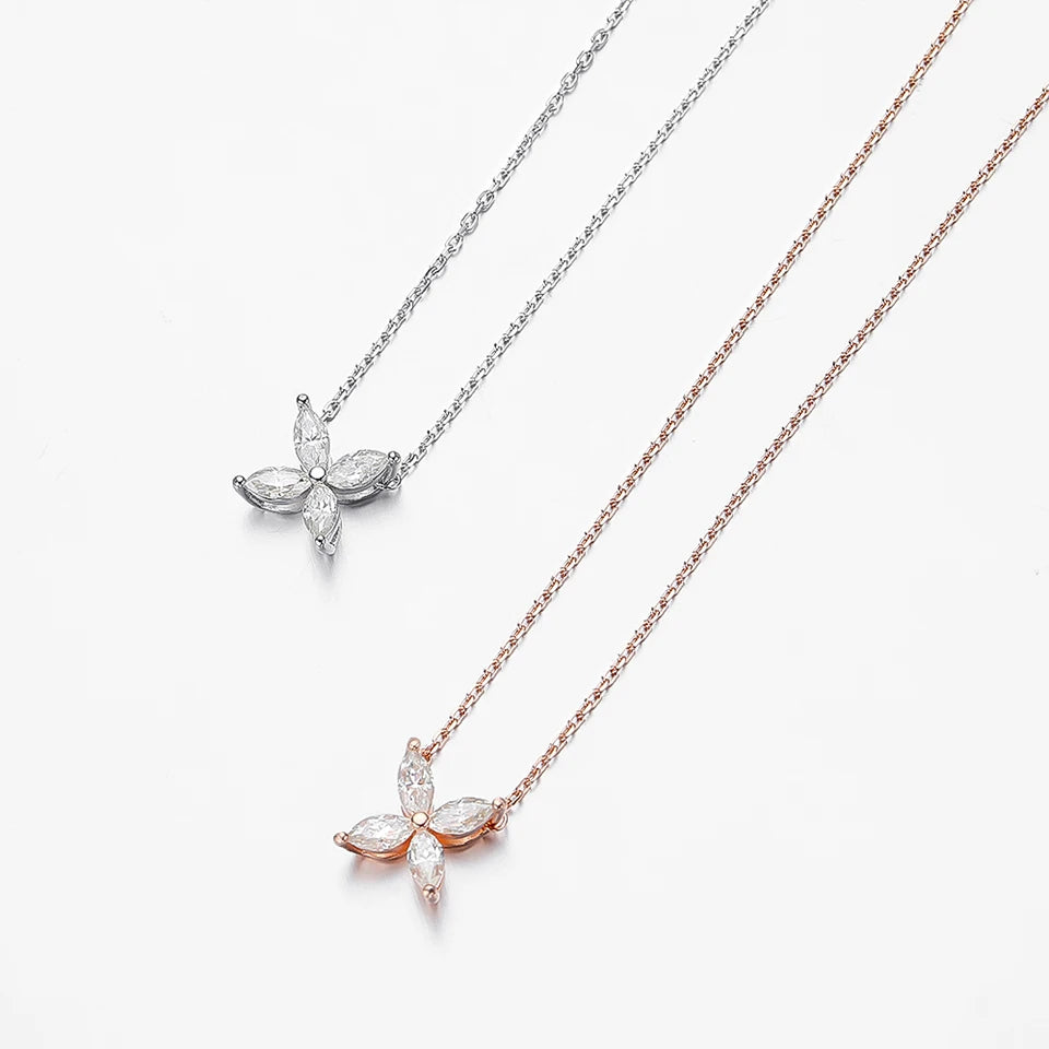 Moissanite Diamond Flower Jewelry