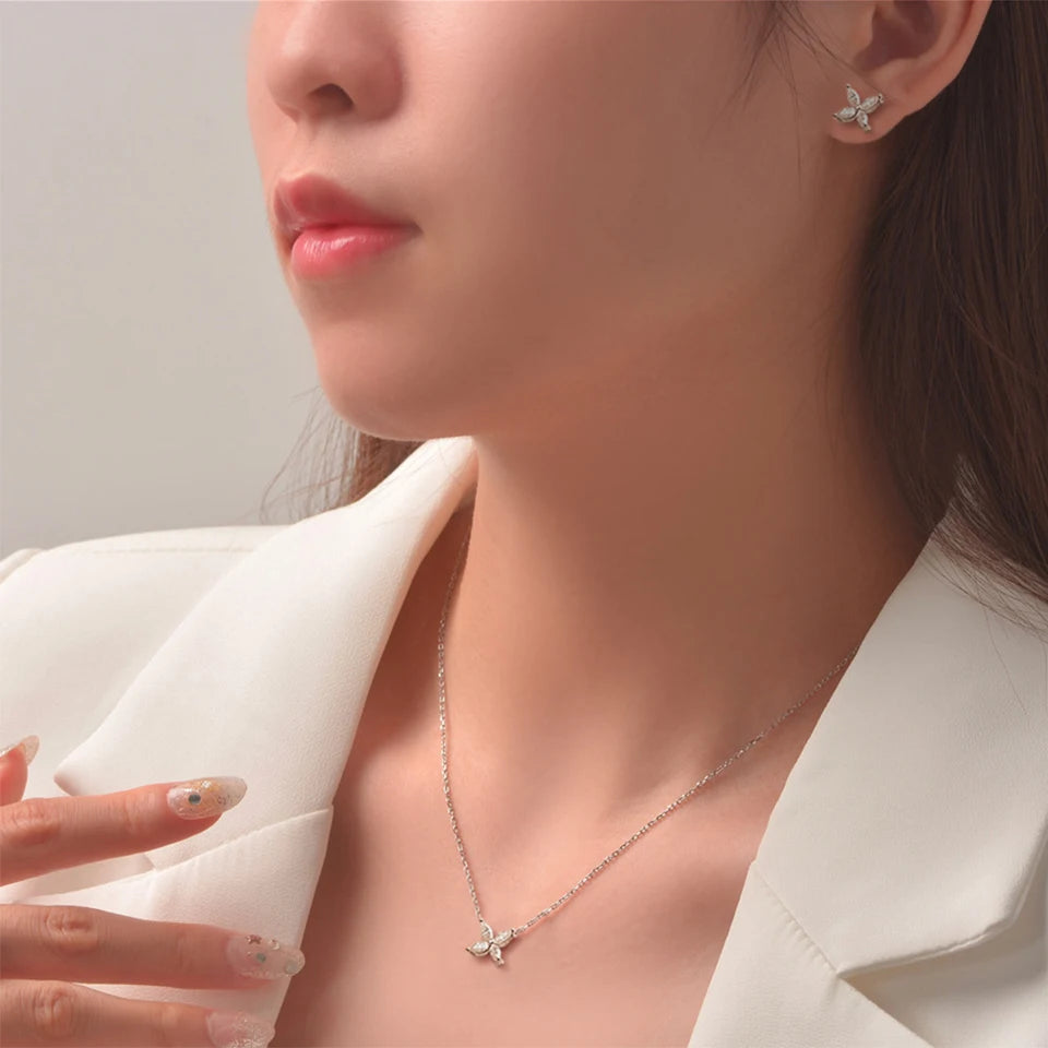 Moissanite Diamond Flower Jewelry