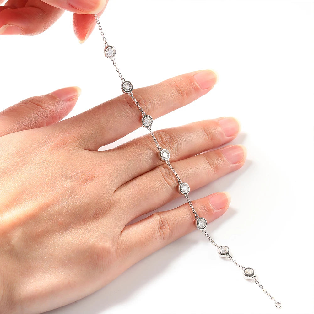 Moissanite Bubble Stones Bracelet