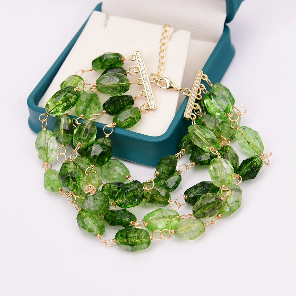 Natural Green Quartz Bracelet