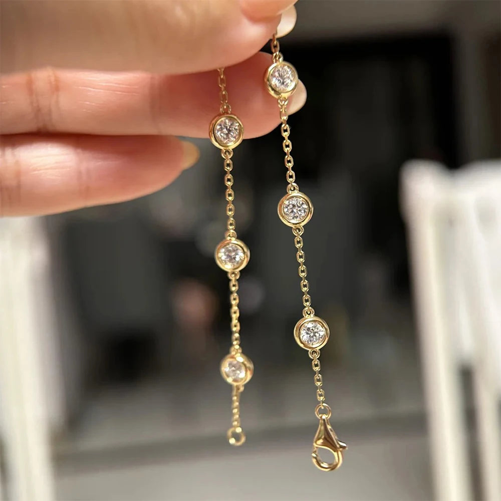 Moissanite Bubble Stones Bracelet