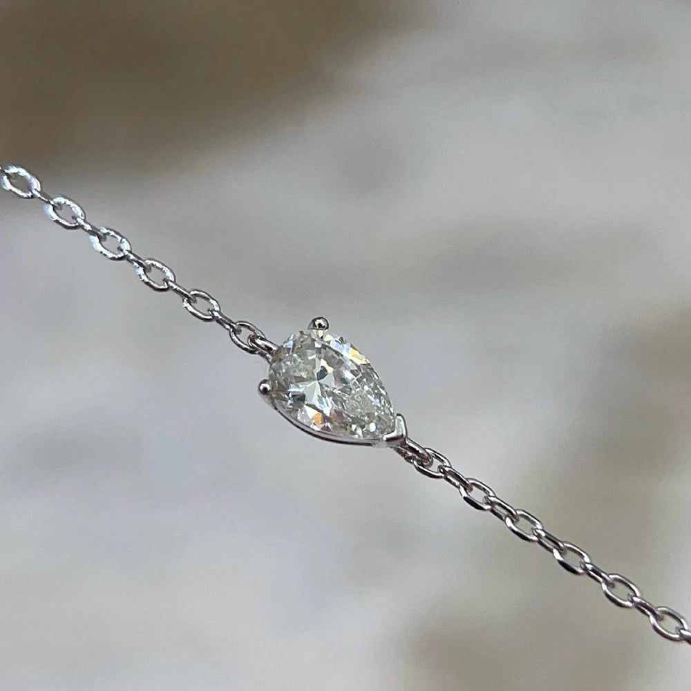 Pear Cut Moissanite Diamond Bracelet