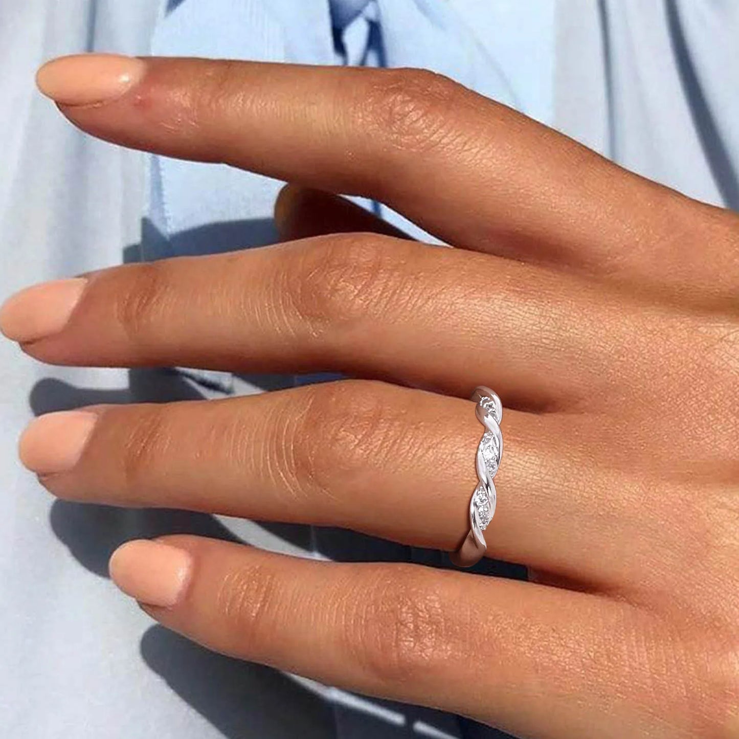 Twisted Adjustable 3mm Ring