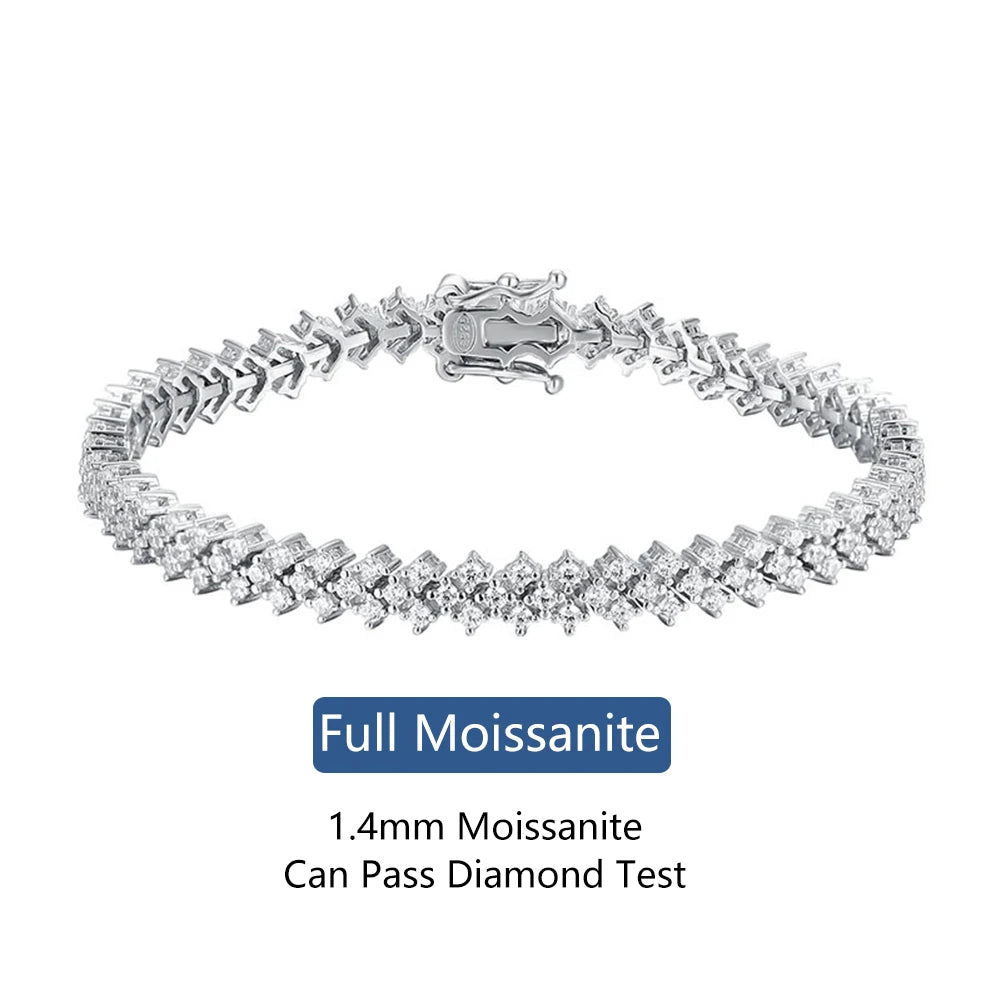 Moissanite/Zircon Tennis Bracelet