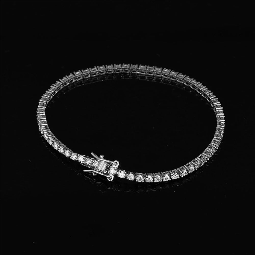 Moissanite or Zircon Tennis Bracelet