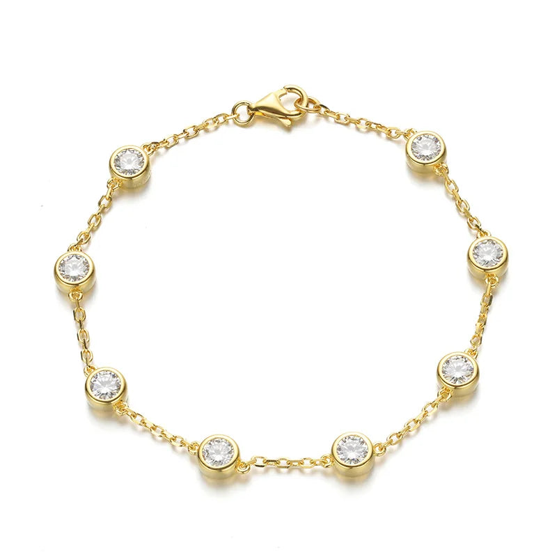 Moissanite Bubble Stones Bracelet
