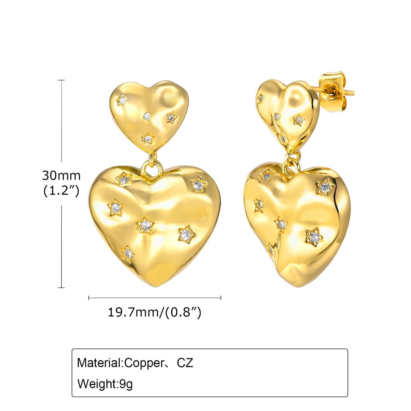 Double Heart Earrings