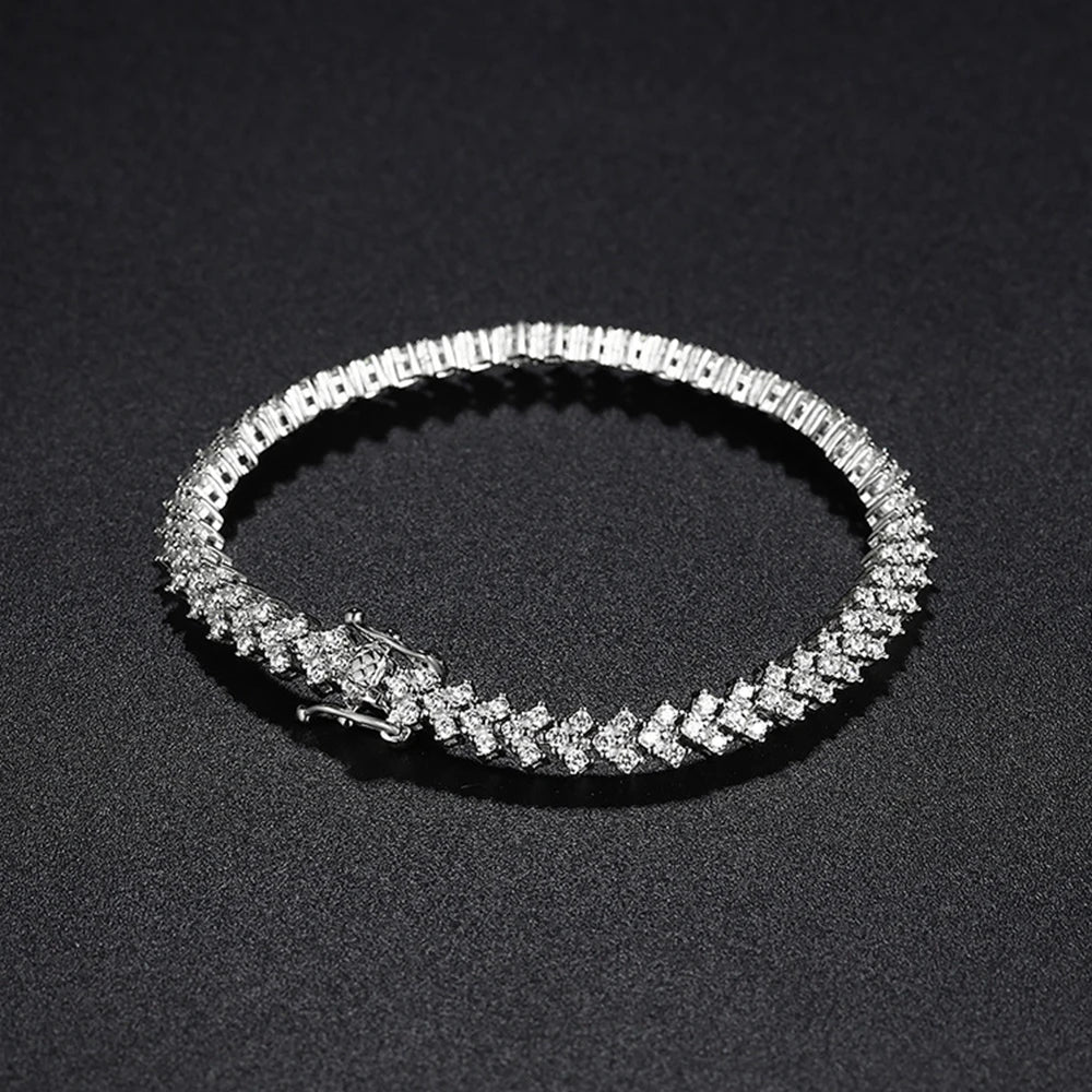 Moissanite/Zircon Tennis Bracelet