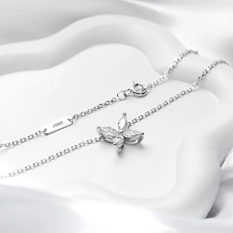 Moissanite Diamond Flower Jewelry