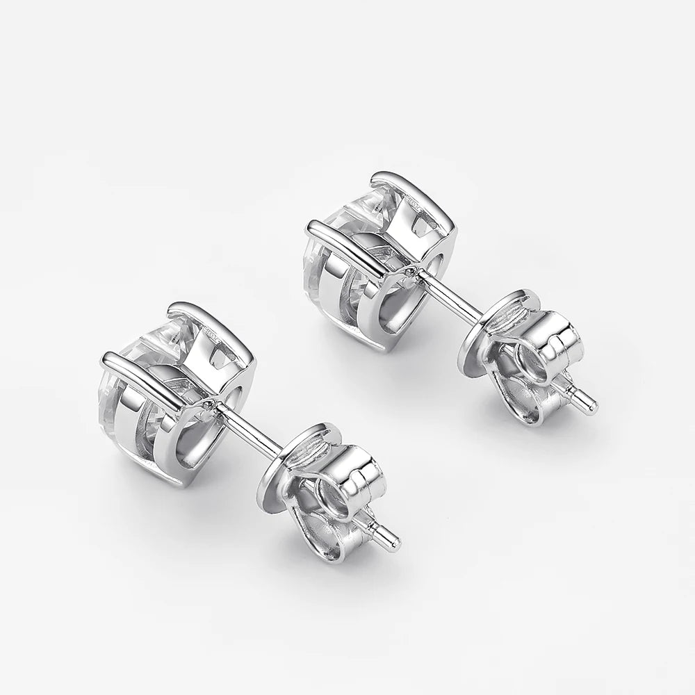 Heart Cut Moissanite Diamond Pendant Necklace/Earrings Set