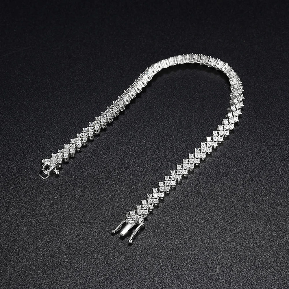 Moissanite/Zircon Tennis Bracelet