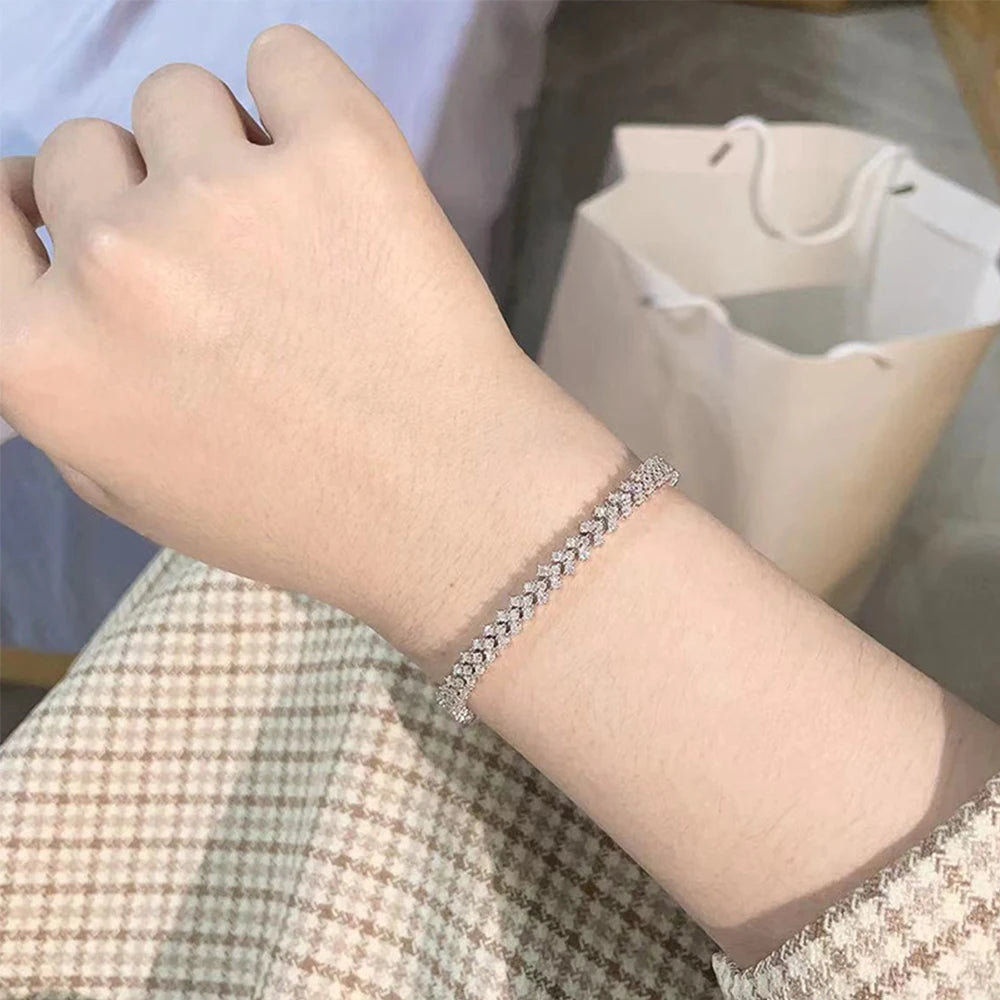 Moissanite/Zircon Tennis Bracelet