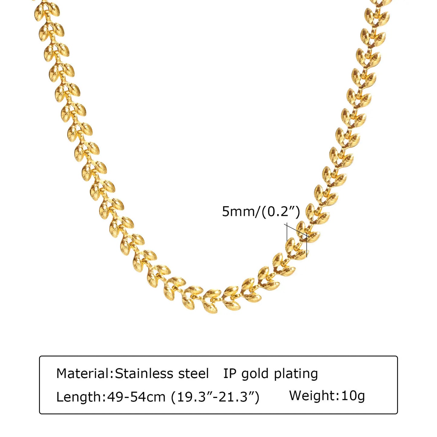 Wheat Chain Choker and Bracelet