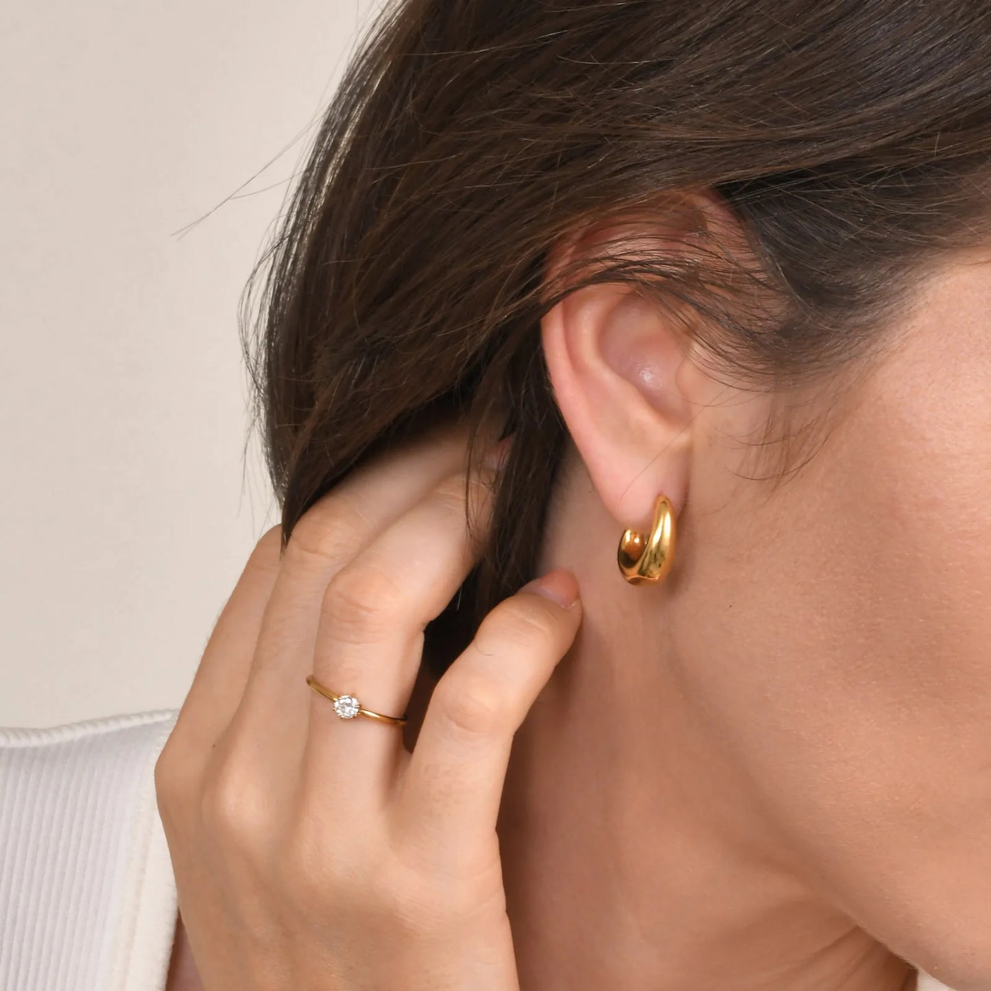 Glossy Hoop Earrings