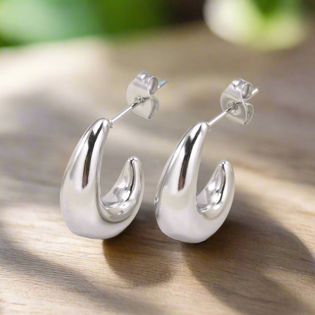 Glossy Hoop Earrings