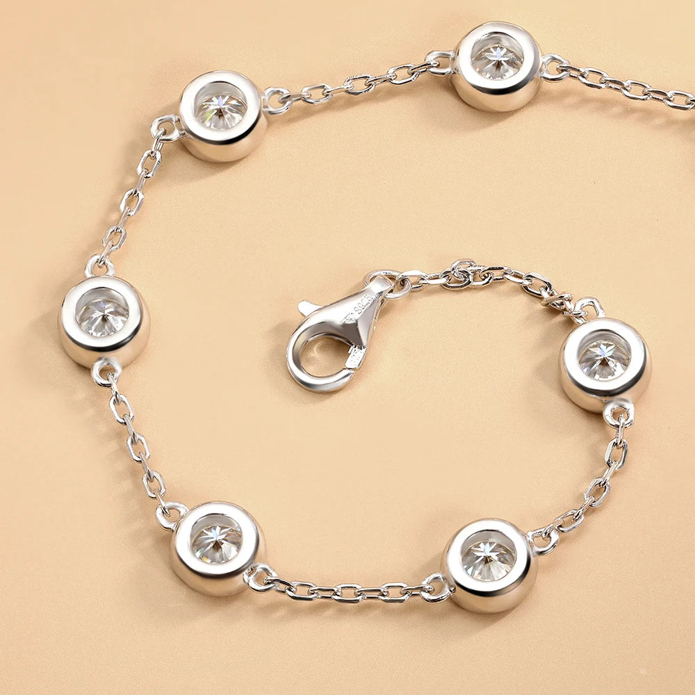 Moissanite Bubble Stones Bracelet