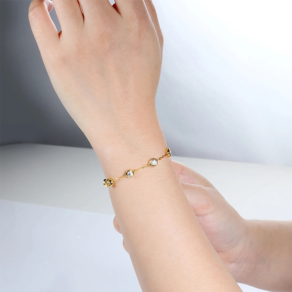 Moissanite Bubble Stones Bracelet