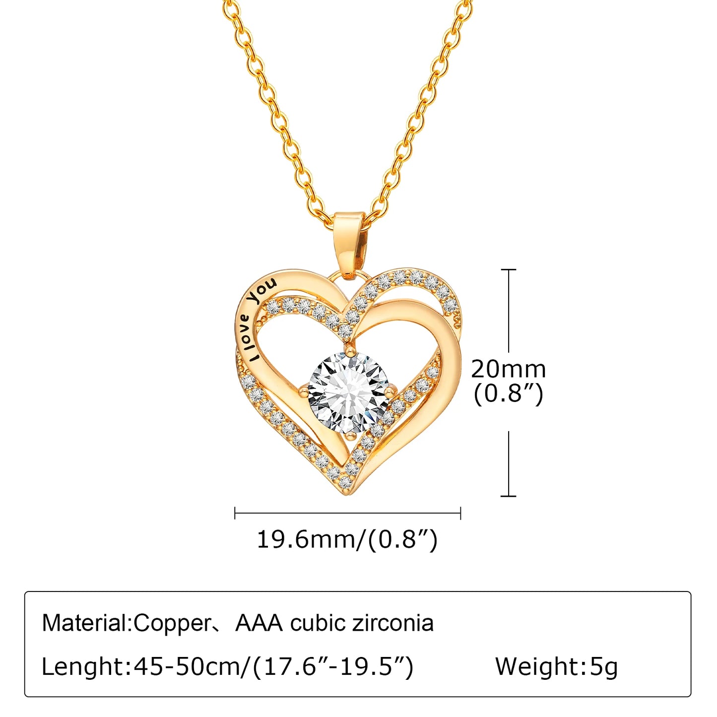 I Love You Necklace