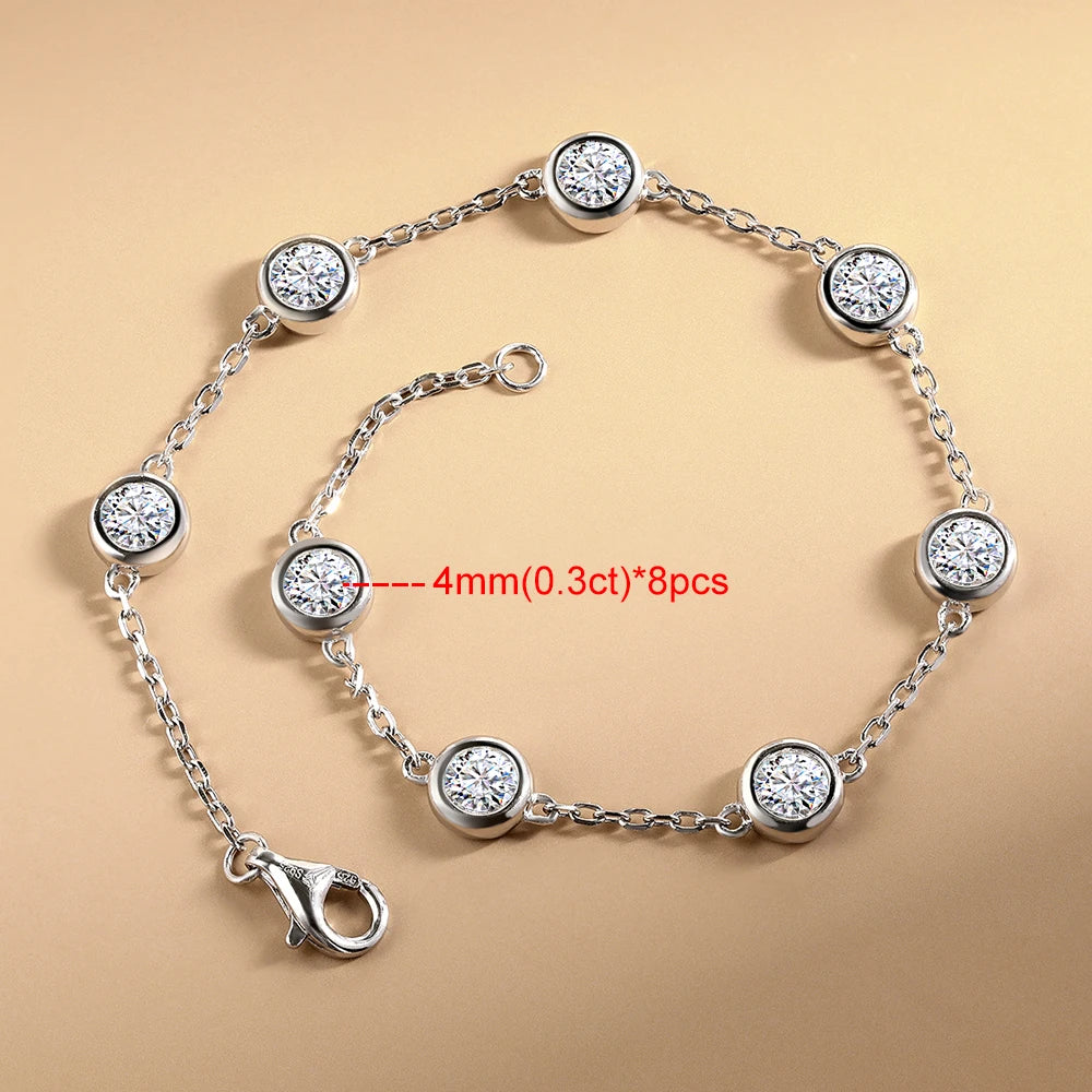 Moissanite Bubble Stones Bracelet