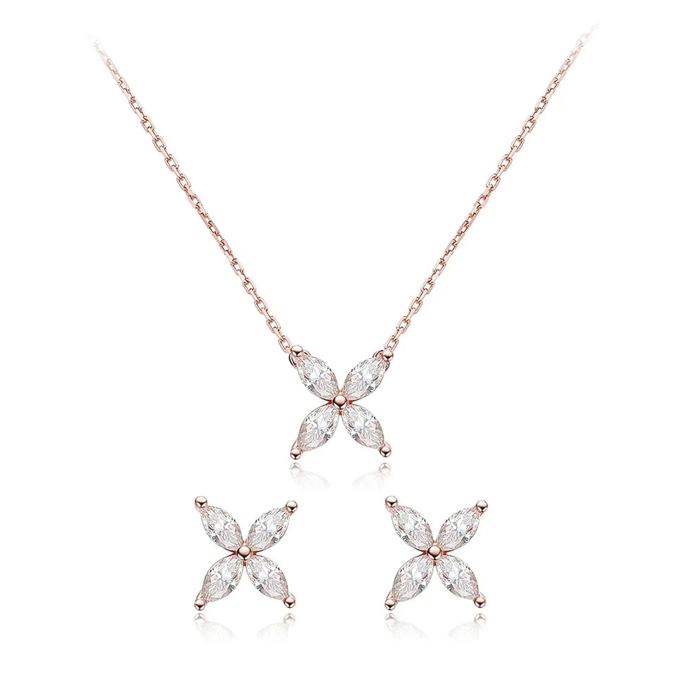 Moissanite Diamond Flower Jewelry
