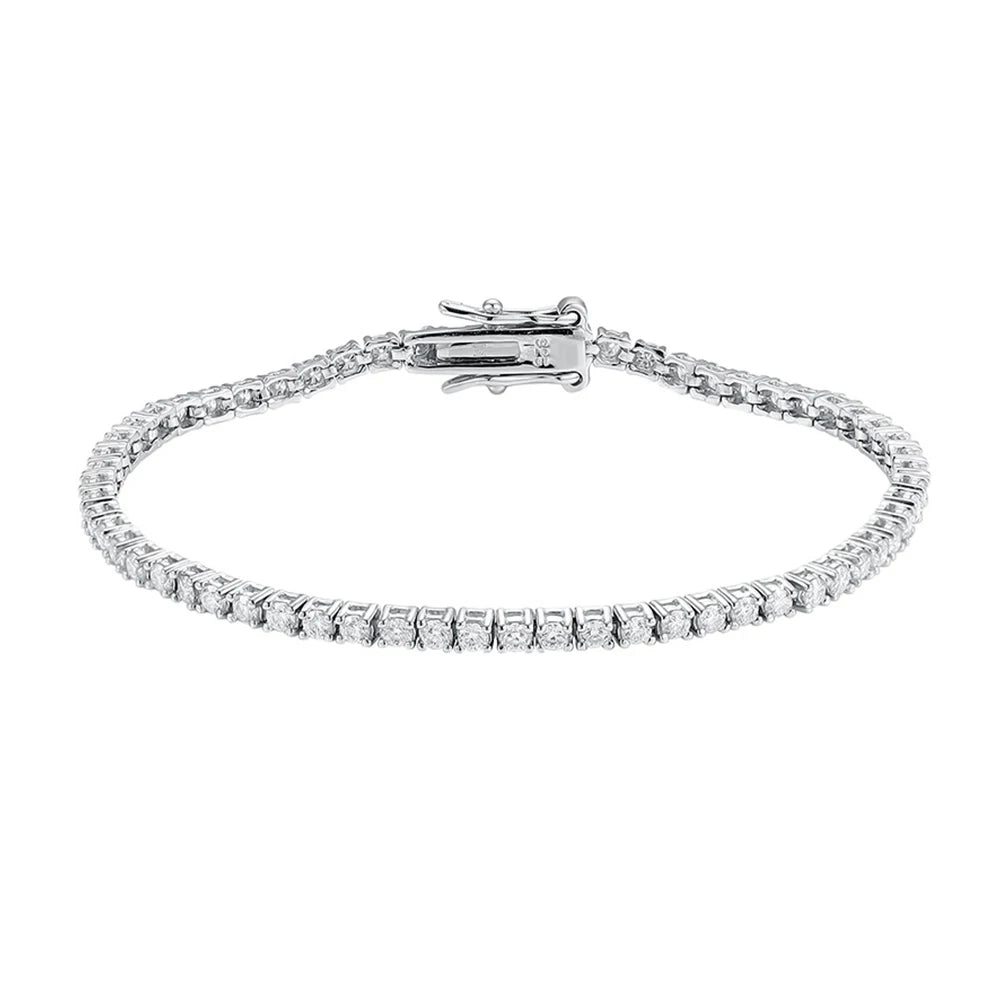 Moissanite or Zircon Tennis Bracelet