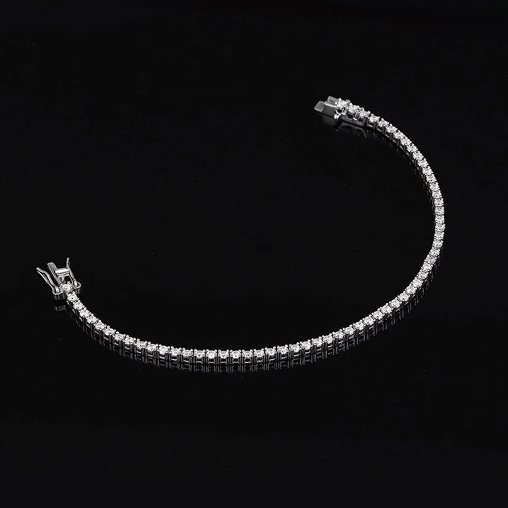 Moissanite or Zircon Tennis Bracelet