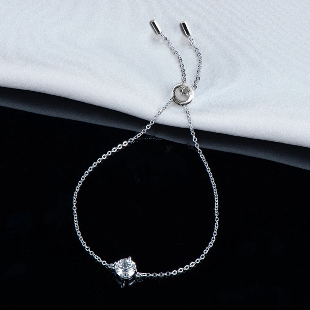 Moissanite/Zircon Solitaire Bracelets
