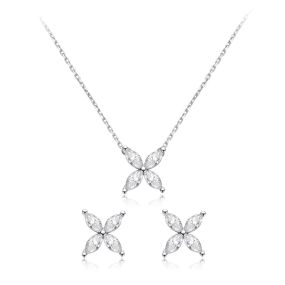 Moissanite Diamond Flower Jewelry
