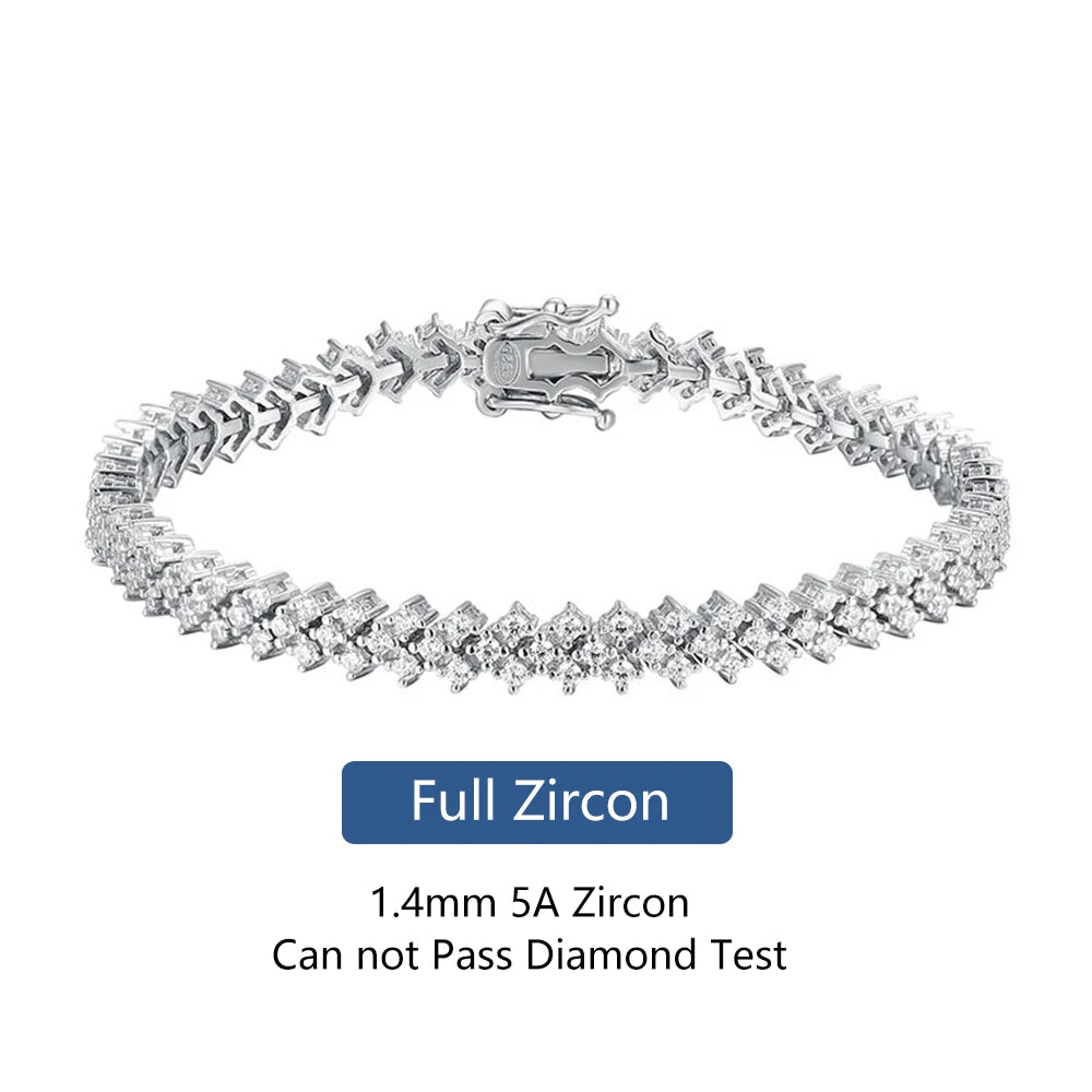 Moissanite/Zircon Tennis Bracelet
