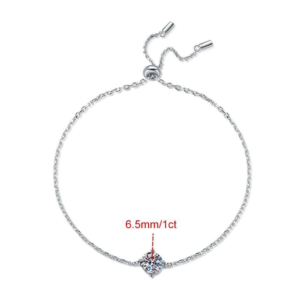 Moissanite/Zircon Solitaire Bracelets