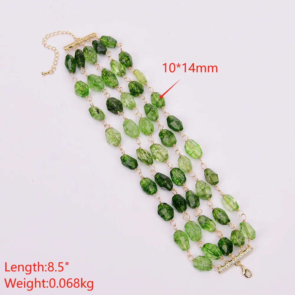 Natural Green Quartz Bracelet