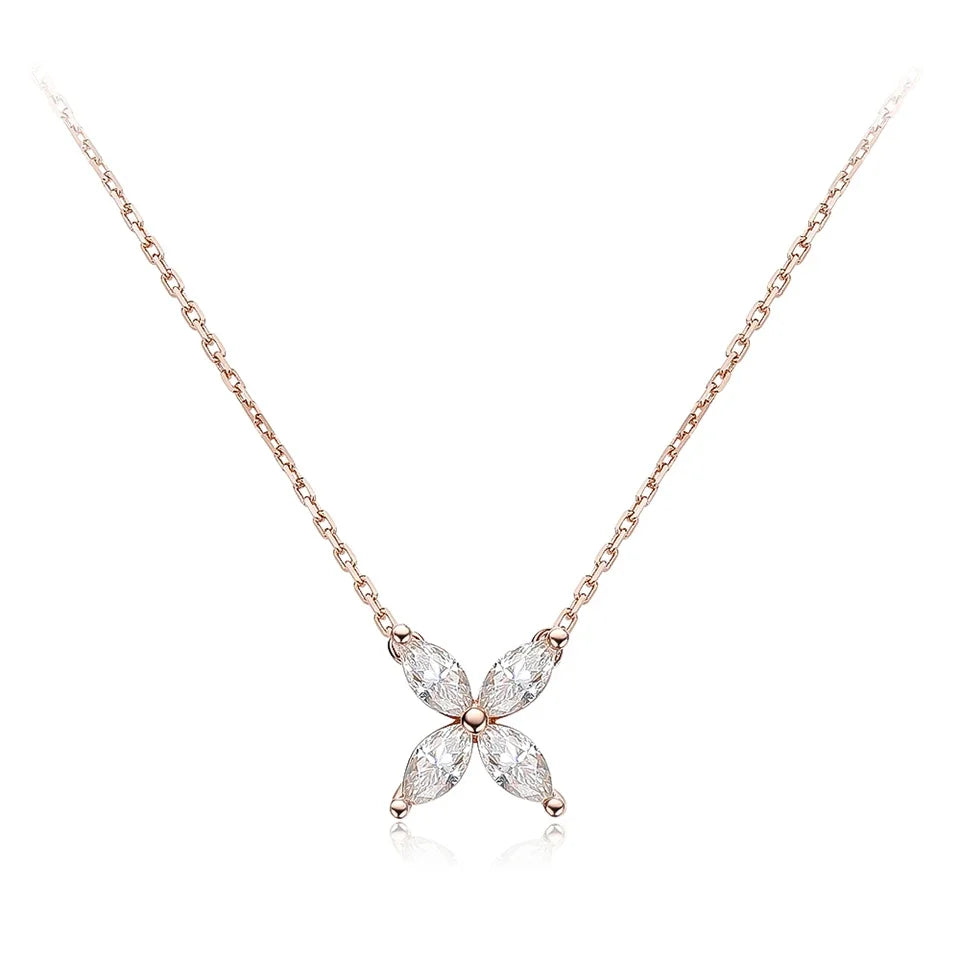 Moissanite Diamond Flower Jewelry