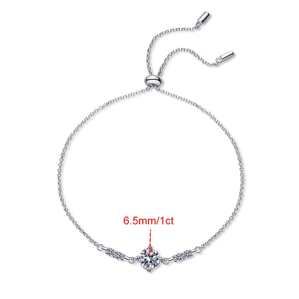 Moissanite/Zircon Solitaire Bracelets