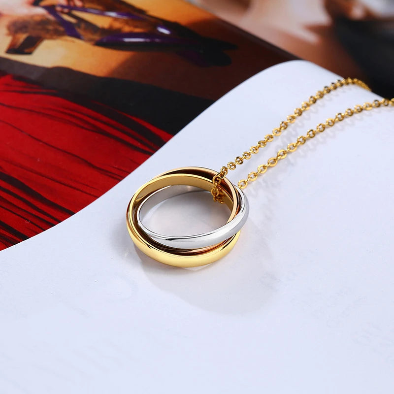 Triple Interlocked Circle Ring/Necklace