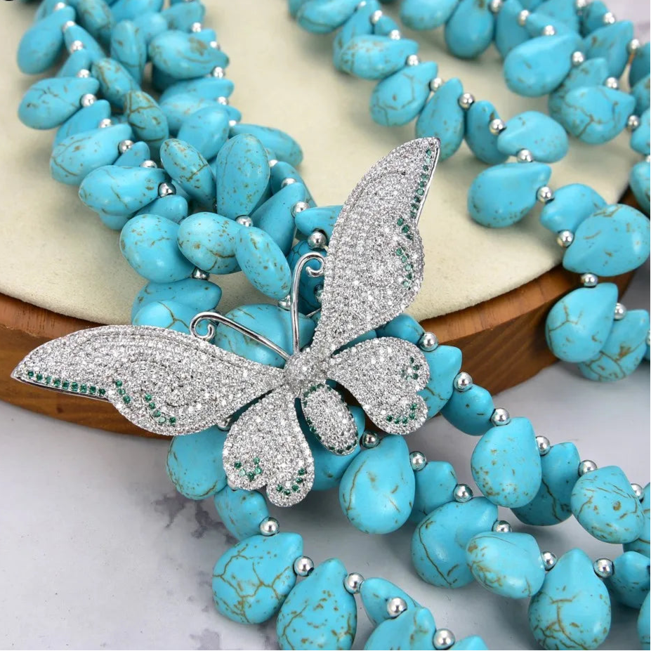 3 Strands Turquoise Necklace