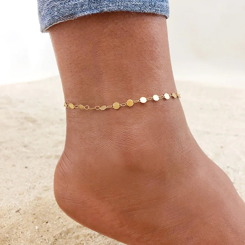 Simple Chain Anklets