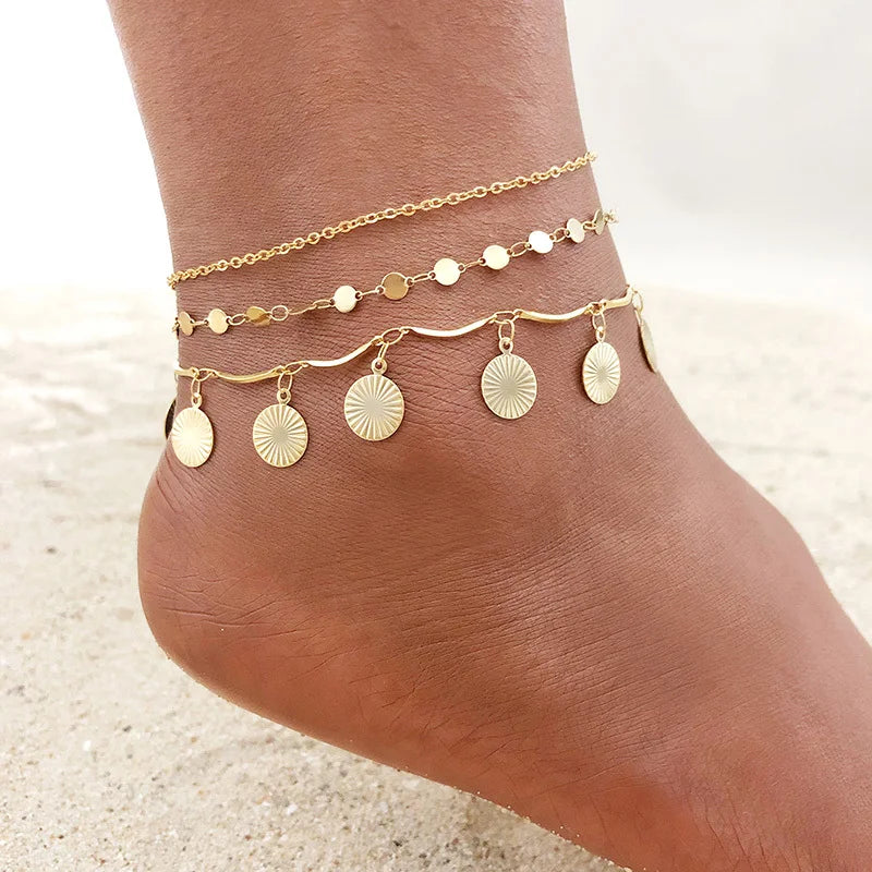 Simple Chain Anklets