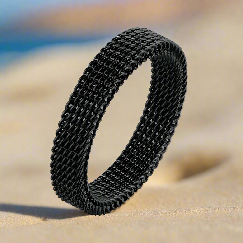 Mesh Wedding Bands For Her and Him