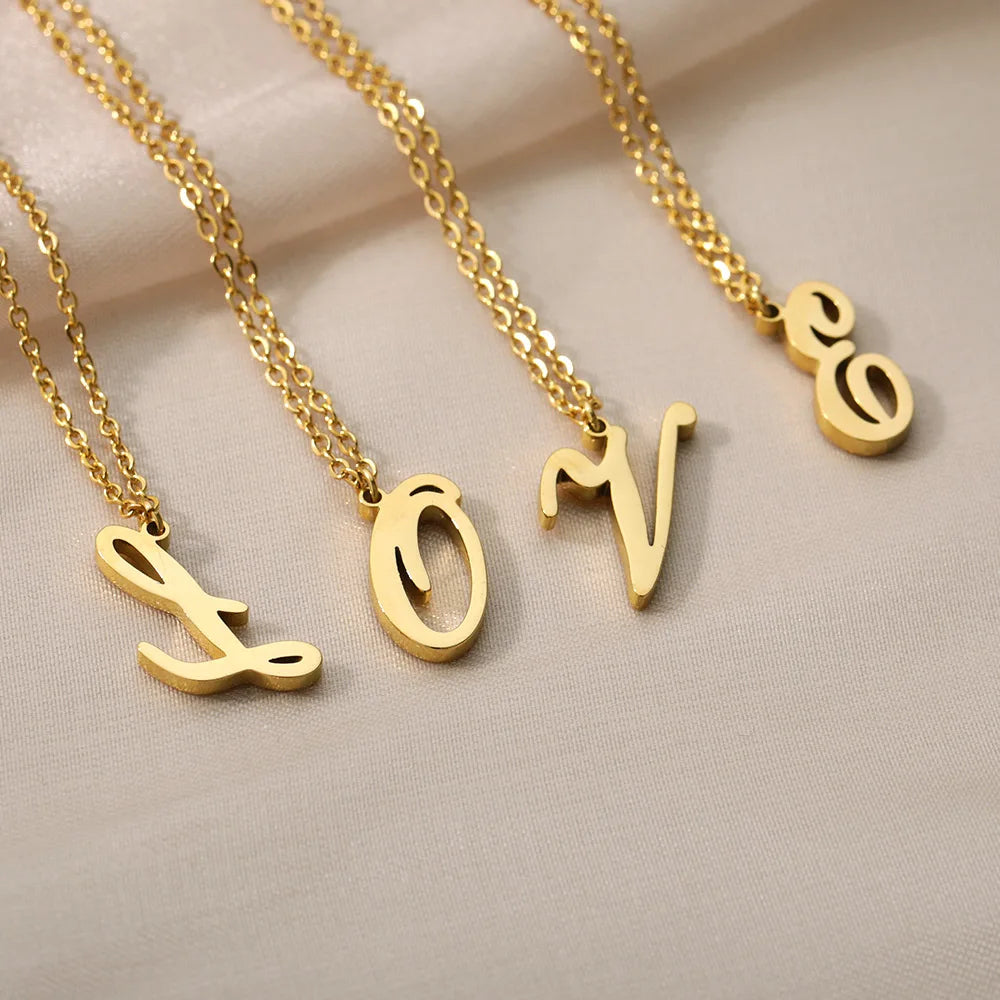Alphabet Pendant Necklace