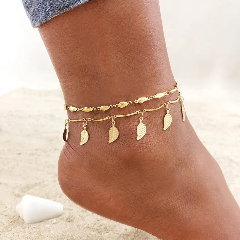 Simple Chain Anklets