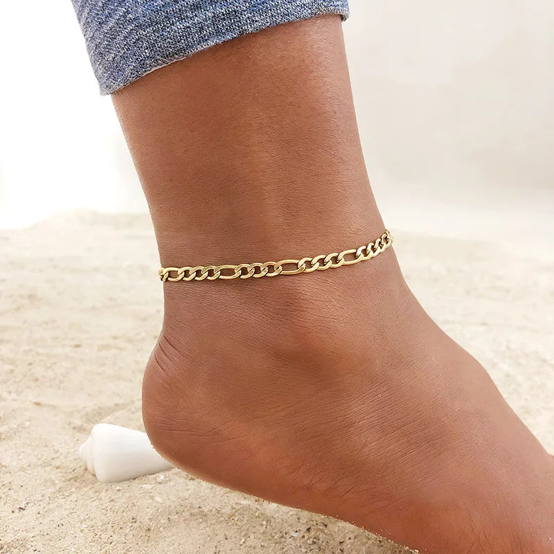 Simple Chain Anklets