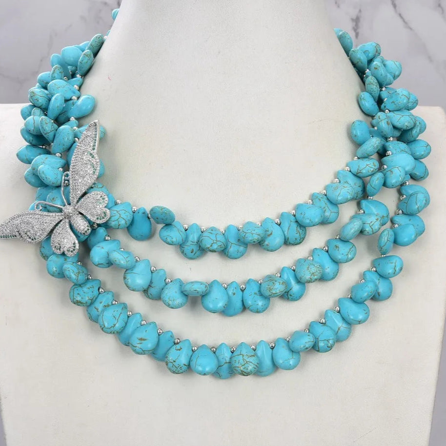 3 Strands Turquoise Necklace