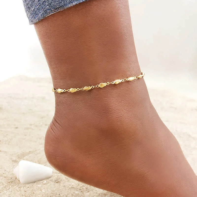 Simple Chain Anklets