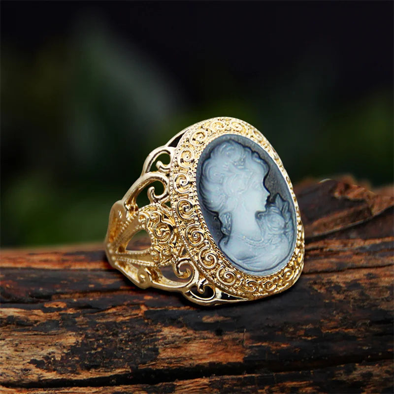 Vintage Lady Queen Cameo Jewelry Sets