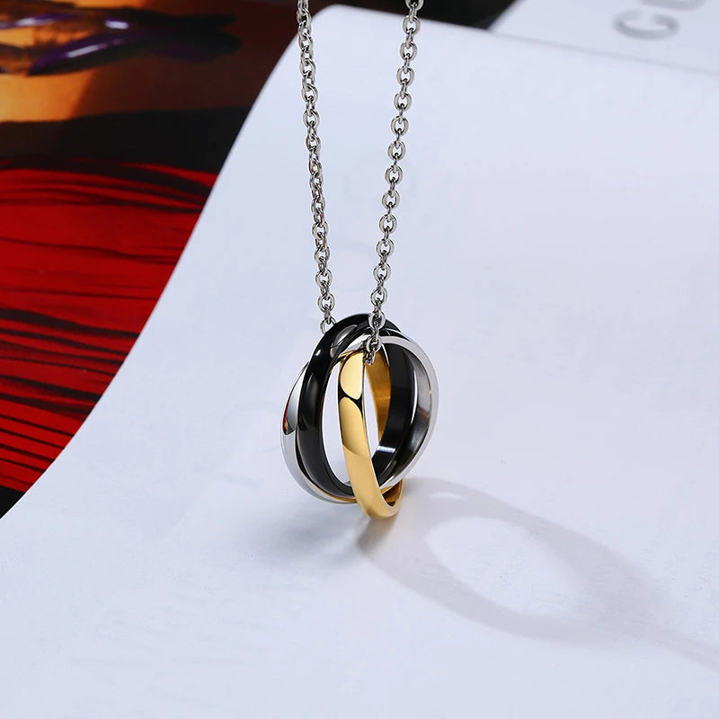 Triple Interlocked Circle Ring/Necklace