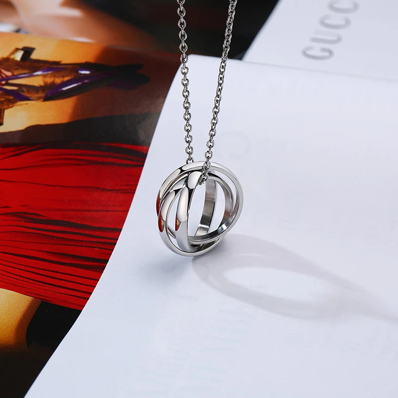 Triple Interlocked Circle Ring/Necklace