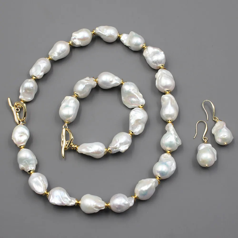 Cultured White Keshi Baroque Pearl Collection