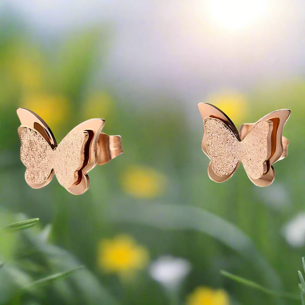Layered Butterfly Earrings