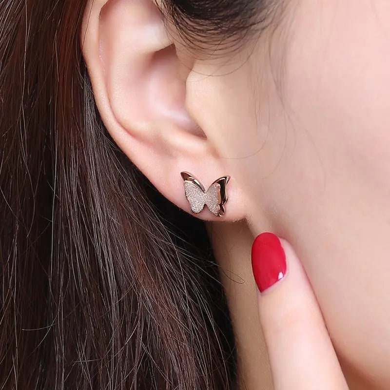 Layered Butterfly Earrings