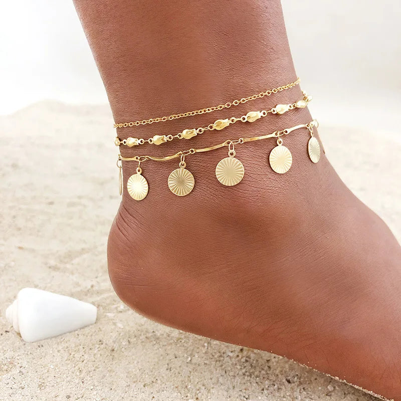 Simple Chain Anklets